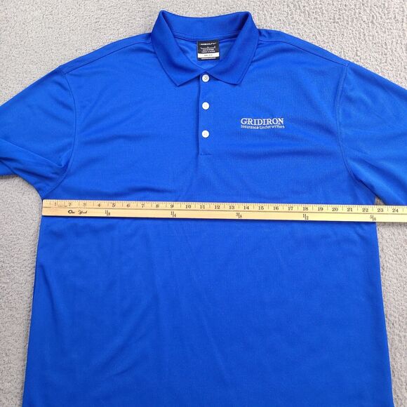 Nike Polo Shirt Mens Large Blue Golf Gridiron‎ Insurance Underwriters Embroidery - Picture 7 of 13
